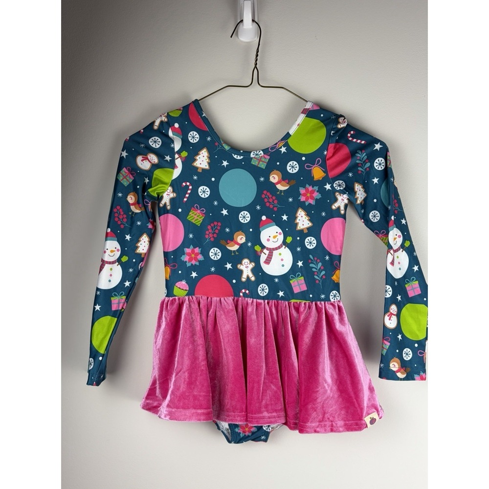 Cheeky Plum Farrah Leotard Holiday Bright Fun NWOT Size 6